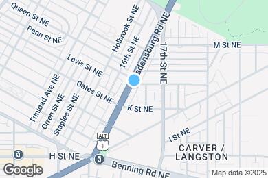 Map image of the property - 1629 L St NE