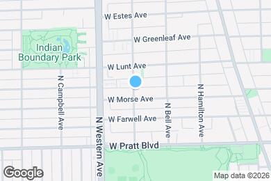 Map image of the property - 6949 N Oakley Ave