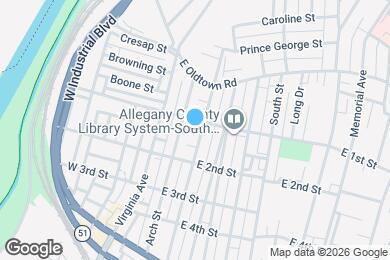 Map image of the property - 107 Grand Ave