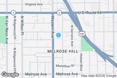 Map image of the property - 945 N Oxford Ave