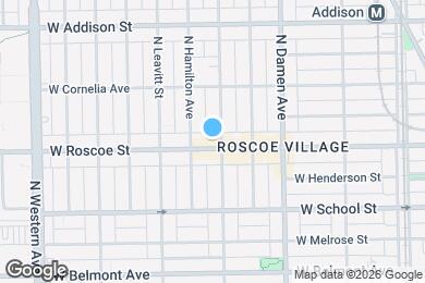 Map image of the property - 2104 W Roscoe St