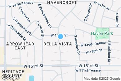 Map image of the property - 15924 W 149th Terrace