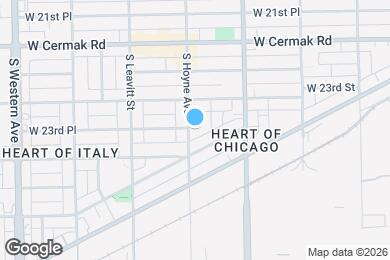 Map image of the property - 2333 S Hoyne Ave