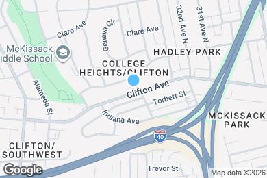 Map image of the property - 3400 Clifton Ave