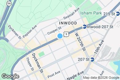 Map image of the property - 656 W 204th St