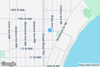 Map image of the property - 1319 Bixby Ave NE