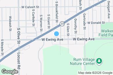 Map image of the property - 1913 W Ewing Ave