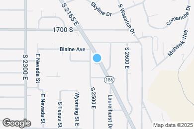 Map image of the property - 1800 S Foothill Dr