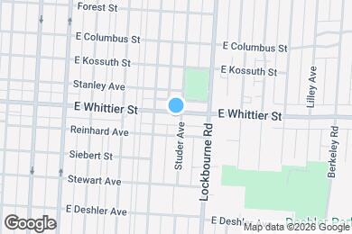 Map image of the property - 1167 E Whittier St