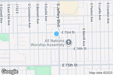 Map image of the property - 7316 S Jeffery Blvd Chicago, IL 60649