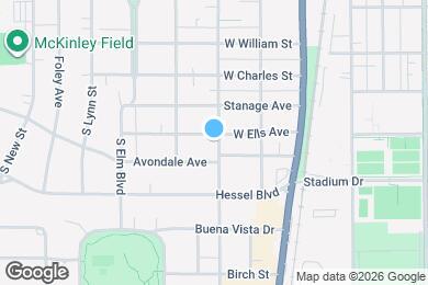 Map image of the property - 301 W Ells Ave