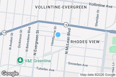 Map image of the property - 1800 Mignon Ave