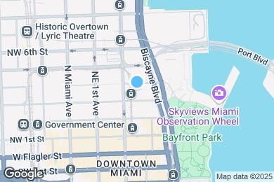 Map image of the property - 300 S Biscayne Blvd