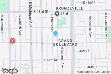 Map image of the property - 4437 S Prairie Ave