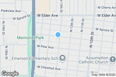 Map image of the property - 1302 W Cedar Ave