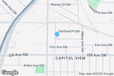 Map image of the property - 1264 Hartford Ave SW