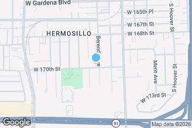 Map image of the property - 16931 S Berendo Ave