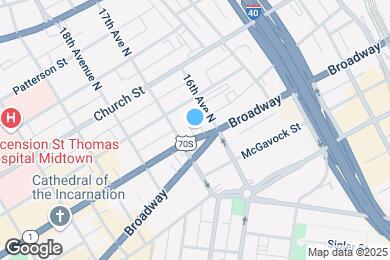 Map image of the property - 1616 West End Ave