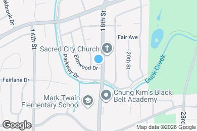 Map image of the property - 1705 Elmwood Dr