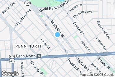 Map image of the property - 2433 Druid Hill Ave