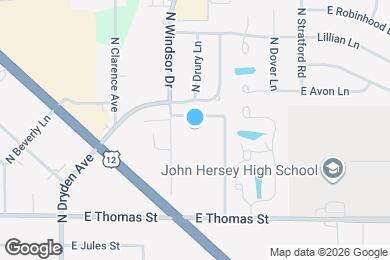Map image of the property - 1627 N Windsor Dr