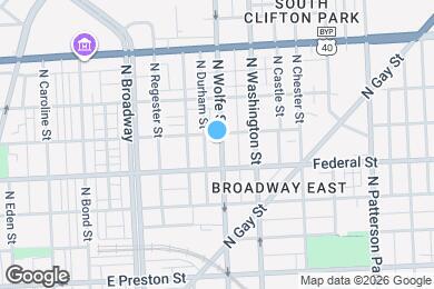 Map image of the property - 1634 N Wolfe St