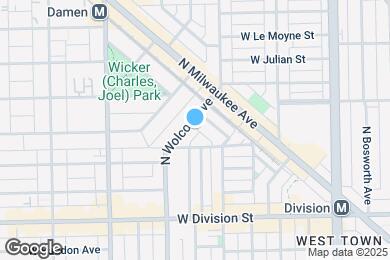 Map image of the property - 1351 N Wolcott Ave