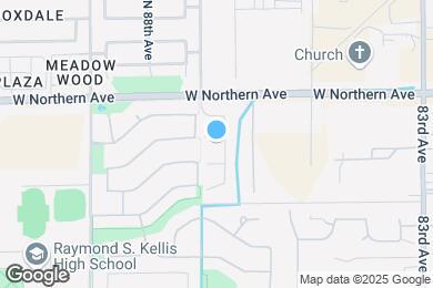 Map image of the property - 8625 W Augusta Ave