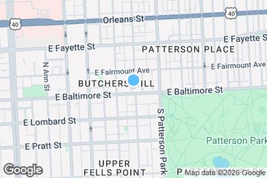 Map image of the property - 2124 E Baltimore St