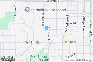 Map image of the property - 709 W 13th St