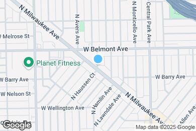 Map image of the property - 3121 N Hamlin Ave