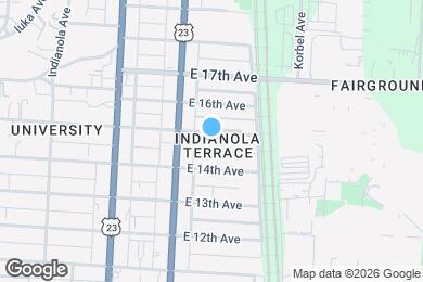 Map image of the property - 385 E 15th Ave