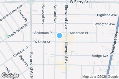 Map image of the property - 305 West Utica 2B/2B & Secure Parking Garage In the Heart of the Elmwood Village