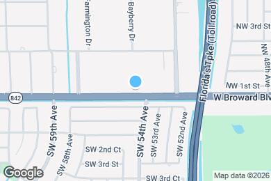Map image of the property - 5461 W Broward Blvd