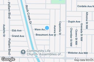 Map image of the property - 1109 Ware Ave