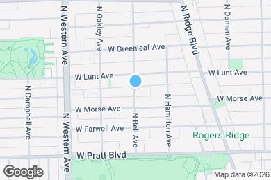 Map image of the property - 6977 N Bell Ave