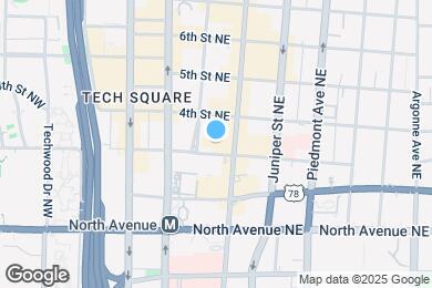 Map image of the property - 710 Peachtree St NE