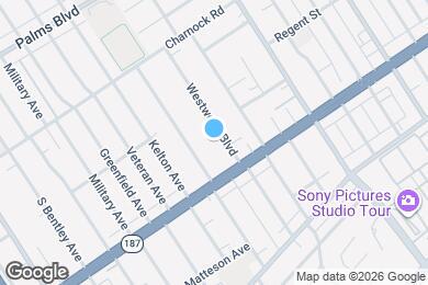 Map image of the property - 3747 1/2 Westwood Blvd