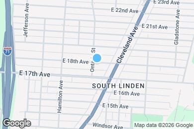 Map image of the property - 1155 E 18th Ave