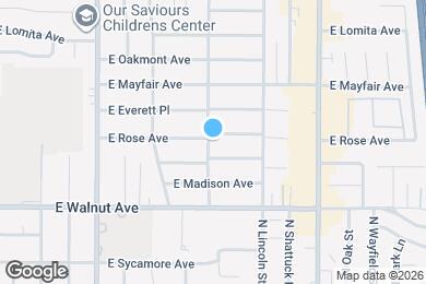 Map image of the property - 1306 E Rose Ave