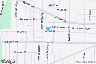 Map image of the property - 463 W 3rd St