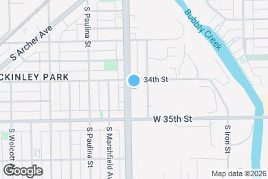 Map image of the property - 3411 S Ashland Ave