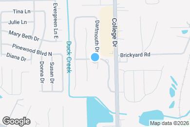 Map image of the property - 1615 Dartmouth Dr