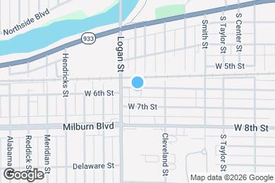 Map image of the property - 1211 W 6th St