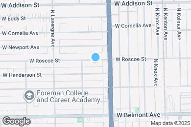 Map image of the property - 4831 W Roscoe St