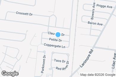 Map image of the property - 1321 Petite Dr