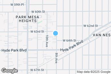 Map image of the property - Pet Friendly Apartment Complex in South LA - Gated Parking, Laundry In-Units, Manager On-Site