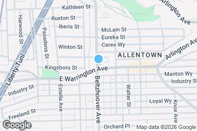 Map image of the property - 601 E Warrington Ave