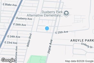 Map image of the property - 1652 E 25th Ave