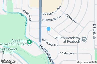 Map image of the property - 6146 S Josephine Way